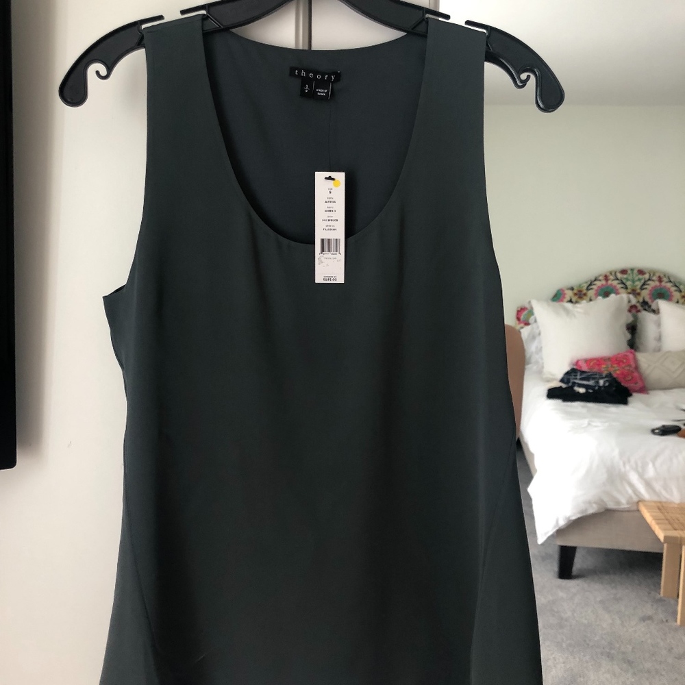 Theory Sleeveless Silk Top